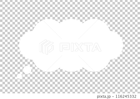 雲形の考えるふきだし 雲形の考えるふきだし 116245332