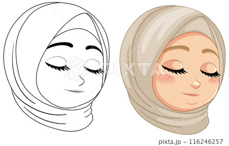 Muslim Girl Character Illustration Muslim Girl Character Illustration 116246257