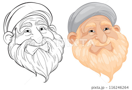 Smiling Elderly Man Illustration Smiling Elderly Man Illustration 116246264
