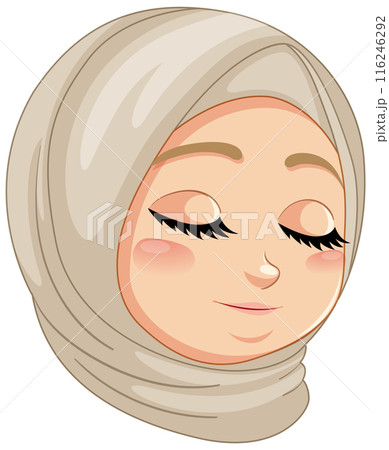 Peaceful Muslim Girl Illustration Peaceful Muslim Girl Illustration 116246292