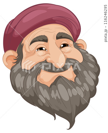 Smiling Bearded Man with Hat 116246295