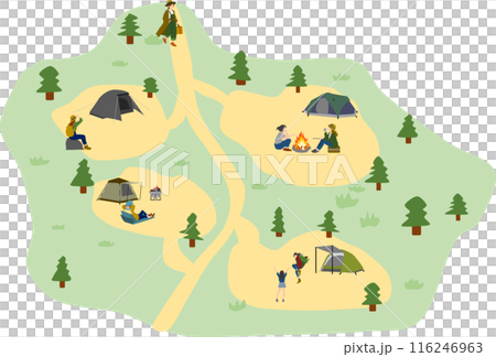 Summer campsite illustration 116246963