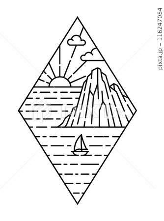 beautiful nature line art illustration vector beautiful nature line art illustration vector 116247084
