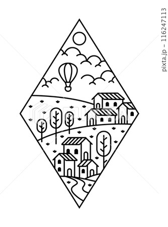 beautiful nature line art illustration vector beautiful nature line art illustration vector 116247113