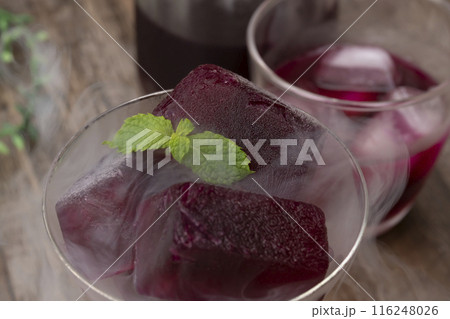 赤紫蘇のシャーベット グラス 赤紫蘇ジュース　ピッチャー　 116248026