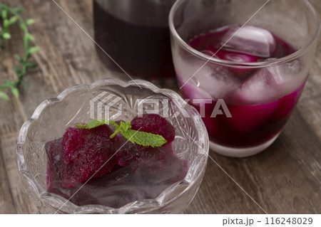 赤紫蘇のシャーベット グラス 赤紫蘇ジュース　ピッチャー　 116248029