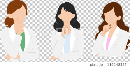 薬について話す医者(薬剤師)のイラスト	 116248385