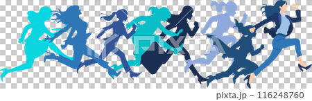 一個正在跑步的女商人的插圖 116248760