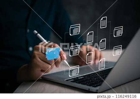 distributed storage networks technology interconnected servers and data centers management as encryption and network security privacy digital assets. 116249116