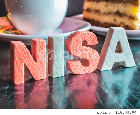 NISA 立体3D文字 節約して積立投資 NISA 立体3D文字 節約して積立投資 116249304