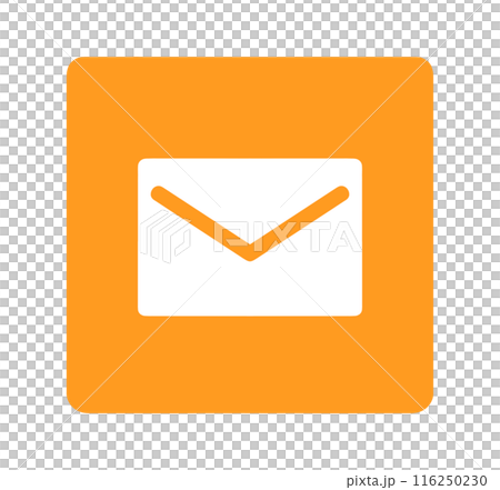 simple orange email icon 116250230