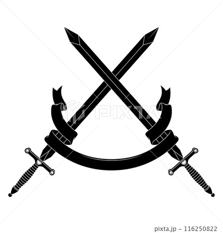 Ancient sword surrounded by poisonous snake Ancient sword surrounded by poisonous snake 116250822