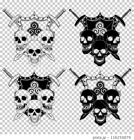 Shield of skulls and swords Shield of skulls and swords 116250879