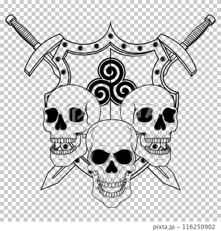 Shield of skulls and swords Shield of skulls and swords 116250902