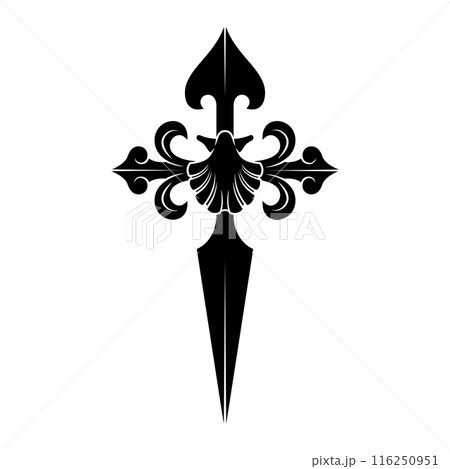 Cross of the Apostle Santiago with venera Cross of the Apostle Santiago with venera 116250951