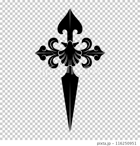 Cross of the Apostle Santiago with venera Cross of the Apostle Santiago with venera 116250951