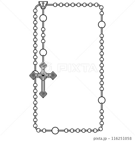 Photo frame with Catholic rosary Photo frame with Catholic rosary 116251058