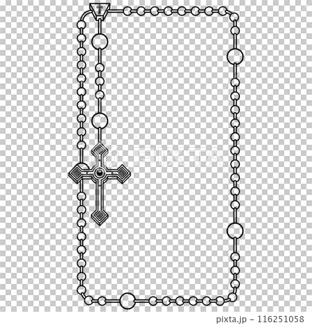 Photo frame with Catholic rosary Photo frame with Catholic rosary 116251058