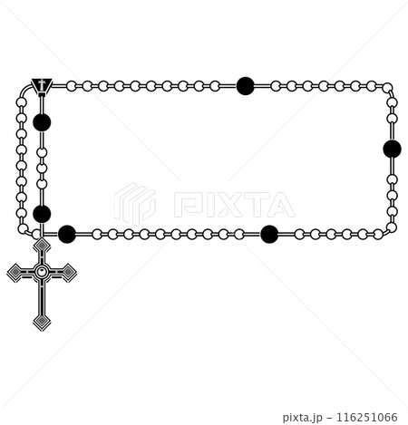 Photo frame with Catholic rosary Photo frame with Catholic rosary 116251066