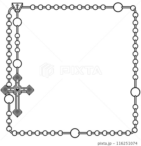 Photo frame with Catholic rosary Photo frame with Catholic rosary 116251074