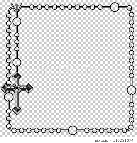 Photo frame with Catholic rosary Photo frame with Catholic rosary 116251074