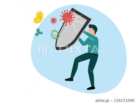 Protection against Germs, Viruses and Bacteria Strong Immune System - Working men are protected from viruses and bacteria by a series of vector-based immune defenses. Those who resist and prevent dise Protection against Germs, Viruses and Bacteria Strong Immune System - Working men are protected from viruses and bacteria by a series of vector-based immune defenses. Those who resist and prevent dise 116251090
