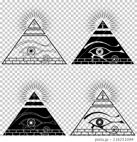 Ancient egyptian pyramid with eye of horus 116251094
