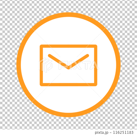 simple orange email icon simple orange email icon 116251183
