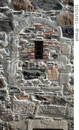 stone wall with arch middle age stone wall with arch middle age 116251521