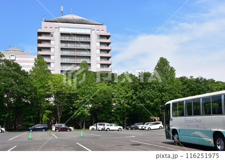栃木県那須町　那須高原の宿泊施設ホテルエピナール那須駐車場 116251975