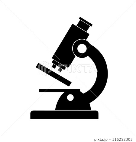 Microscope icon over white background. Vector illusration design. Microscope icon over white background. Vector illusration design. 116252303