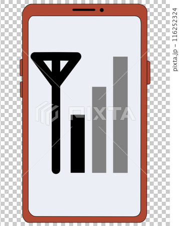 Antenna 1 (radio signal 1) displayed inside the smartphone (red) 116252324