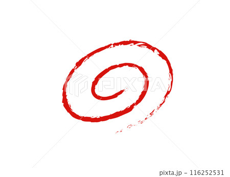 手描きの二重丸イラスト素材 116252531