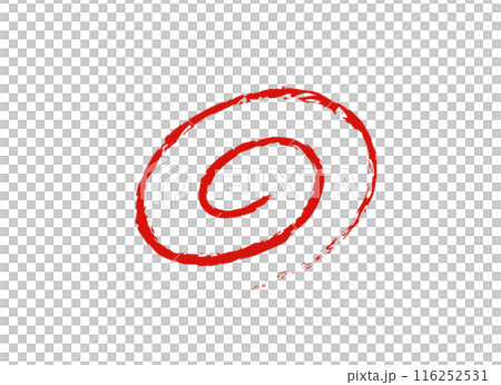 手描きの二重丸イラスト素材 116252531