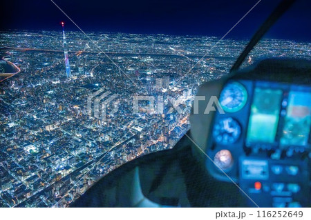 スカイツリーが見える東京の夜景を独占ヘリ遊覧 スカイツリーが見える東京の夜景を独占ヘリ遊覧 116252649