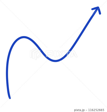 Blue Ink Curved Arrow illustration Curve Arrow Wave Arrow Wavy Arrow Design 116252665