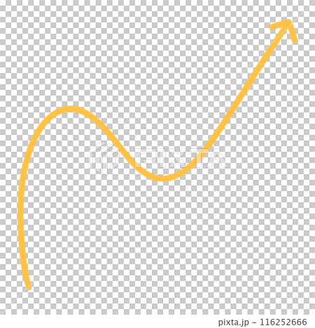 Yellow Curved Arrow illustration Curve Arrow Wave Arrow Wavy Arrow Design 116252666