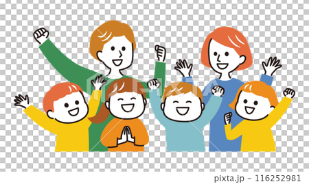 Excited teachers and students Excited teachers and students 116252981