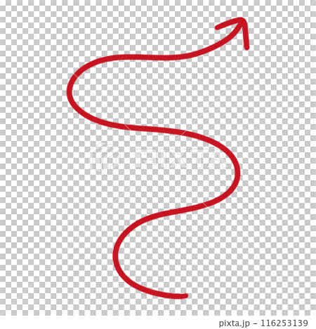 Red Curved Arrow illustration Curve Arrow Wave Arrow Wavy Arrow Design 116253139