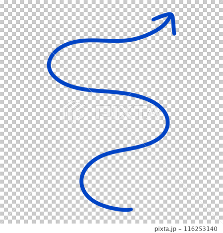 Blue Ink Curved Arrow illustration Curve Arrow Wave Arrow Wavy Arrow Design 116253140