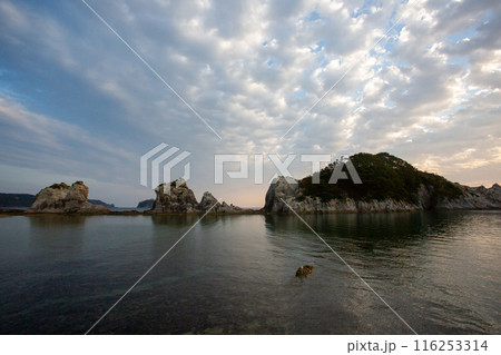 岩手・浄土ヶ浜の朝焼け 岩手・浄土ヶ浜の朝焼け 116253314