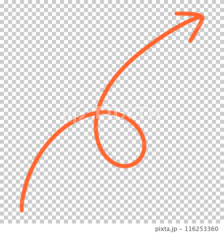 Orange Curved Arrow illustration Curve Arrow Wave Arrow Wavy Arrow Design 116253360