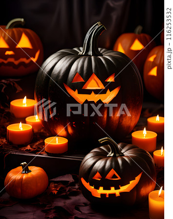 Hyper realistic dark cinematic UHD K Halloween 116253532