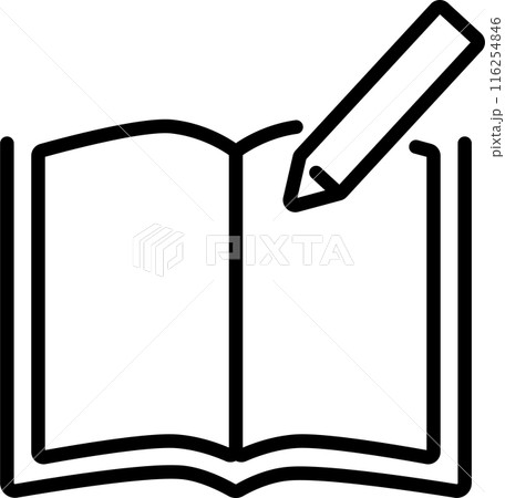鉛筆と本のアイコン 116254846