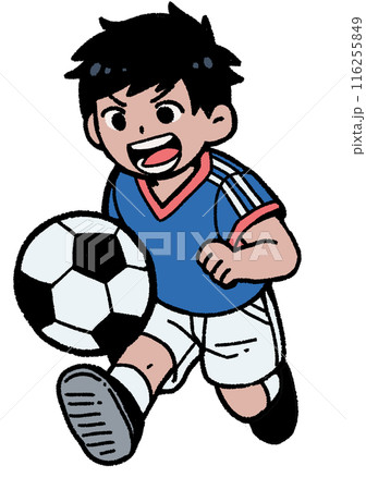サッカーをする少年 116255849
