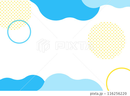 夏のポップで爽やかフレーム背景13青色 夏のポップで爽やかフレーム背景13青色 116256220