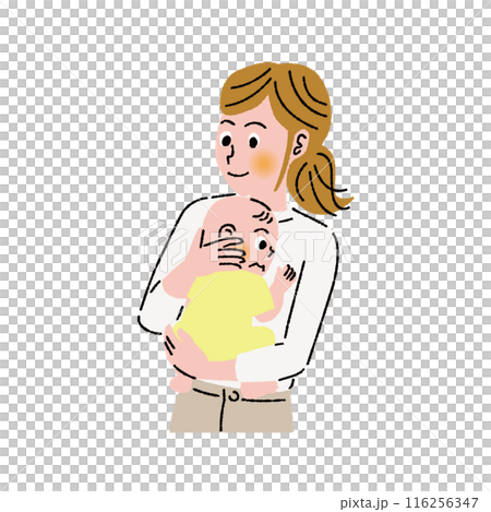 子育て_赤ちゃん_抱っこ_3 116256347