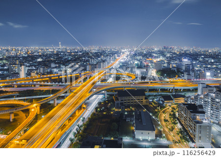 東大阪市役所から見た夜景 116256429