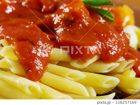 pasta with tomato beef sauce pasta with tomato beef sauce 116257169
