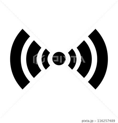 Collection of stock vector images depicting symbols and icons related to wireless Wi-Fi connectivity, including Wifi signal symbols and an internet 116257489